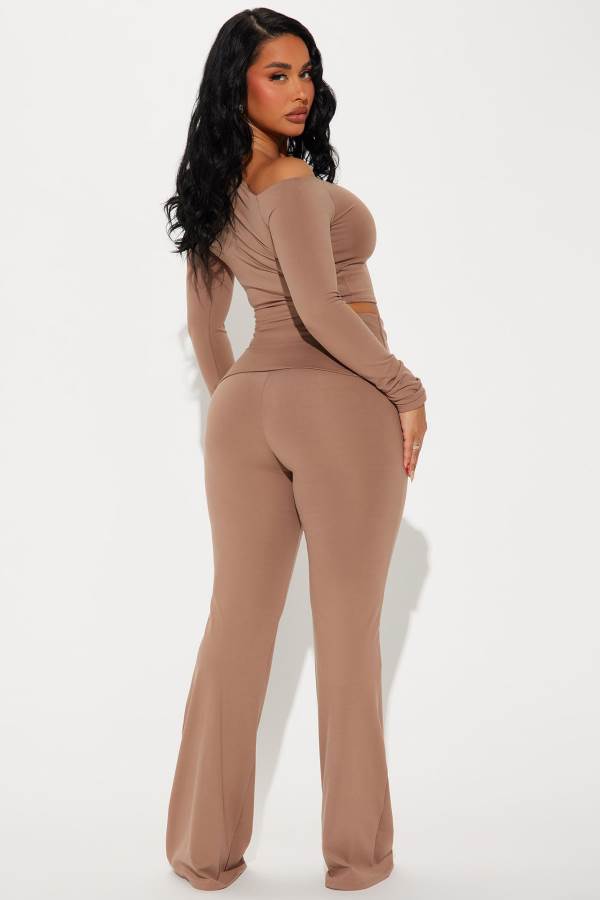 Beige Fashion Nova Bri Pant Set Women Pants USA | 357601ZOW