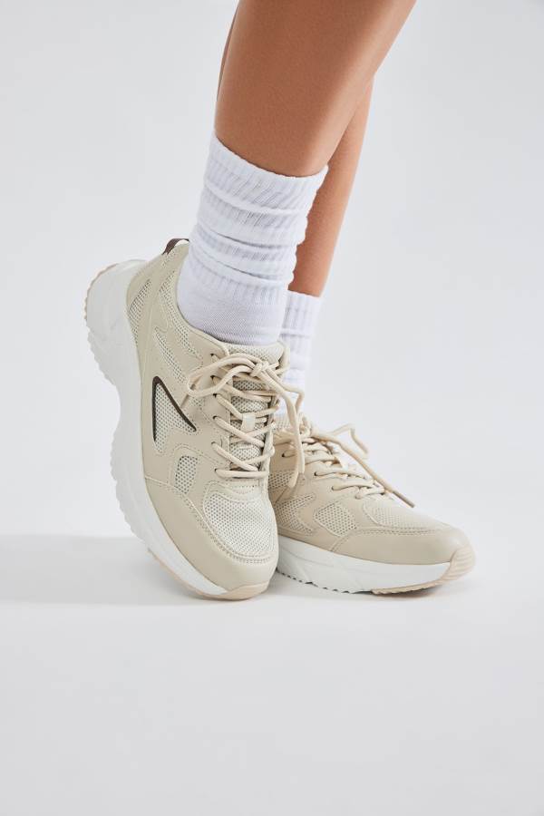 Beige Fashion Nova Jump Start Women Sneakers USA | 457619MJD