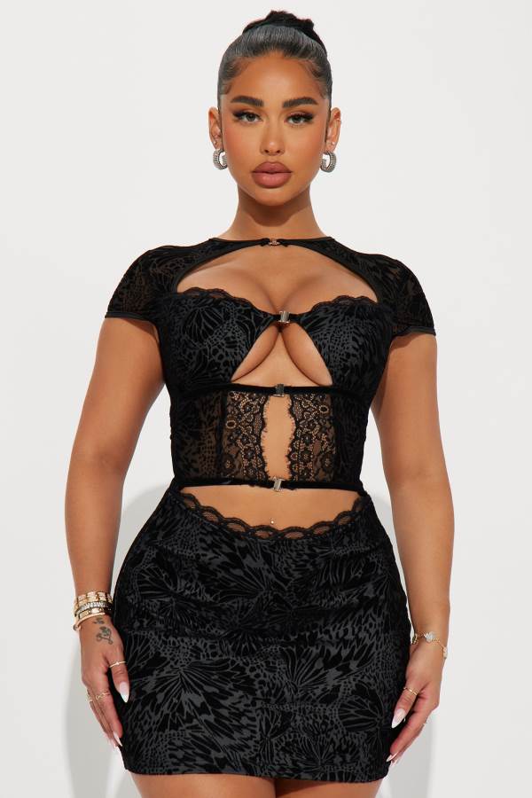 Black Fashion Nova Alexa Mesh Mini Women Dress USA | 246953EMS