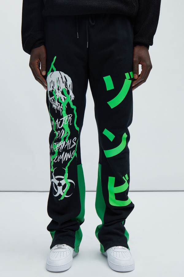 Black Fashion Nova Major Toxic Men Sweatpants USA | 053849MAW