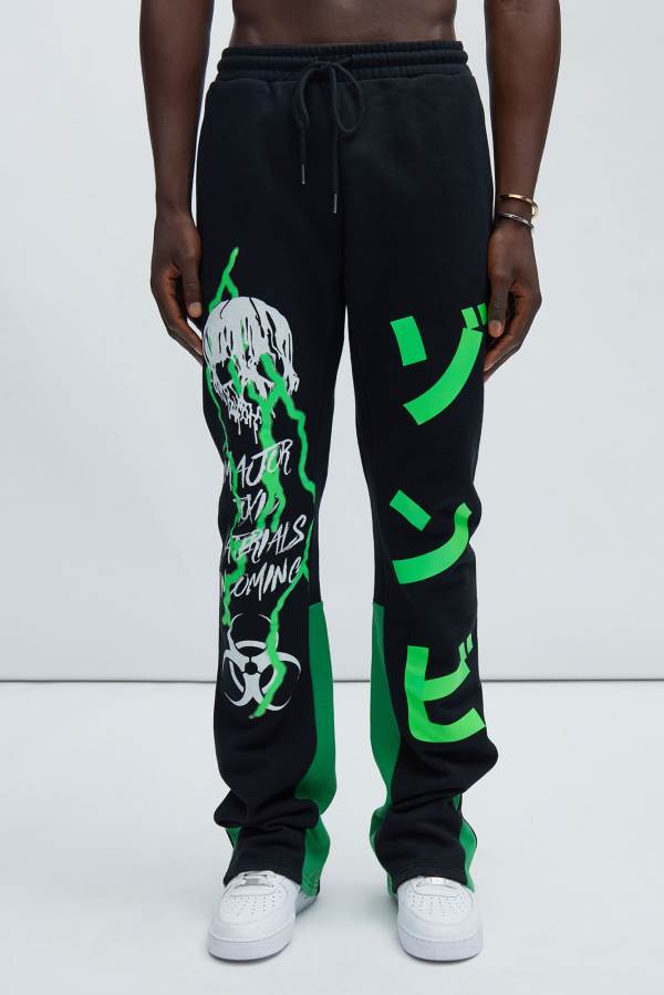 Black Fashion Nova Major Toxic Men Sweatpants USA | 053849MAW