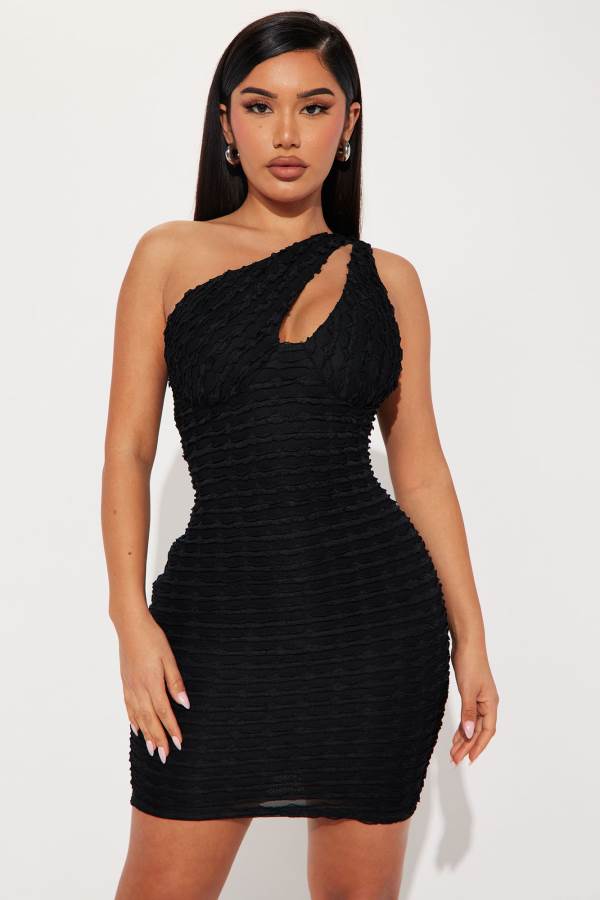 Black Fashion Nova Met In South Beach Mini Women Dress USA | 042871KWH