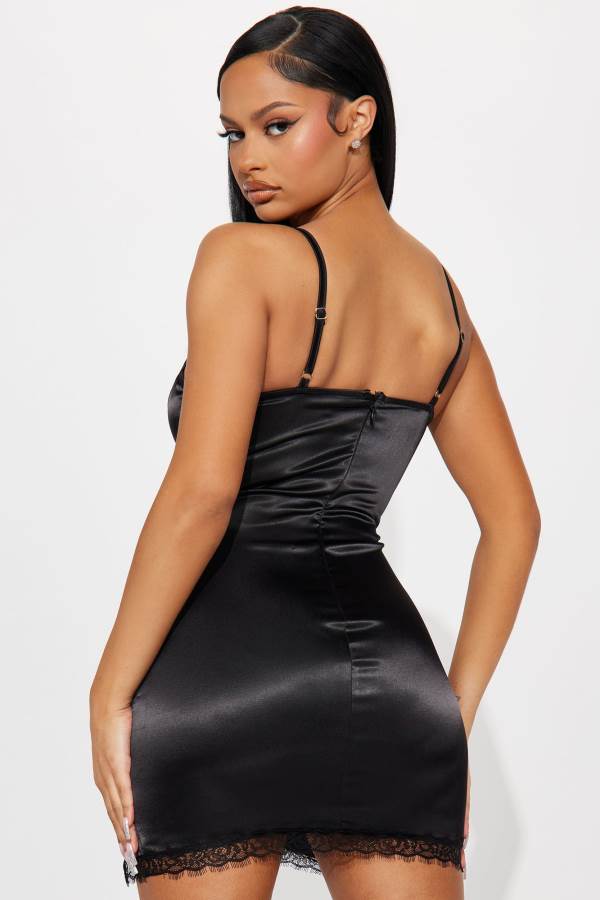 Black Fashion Nova Nighty Out Mini Women Dress USA | 190648LBF