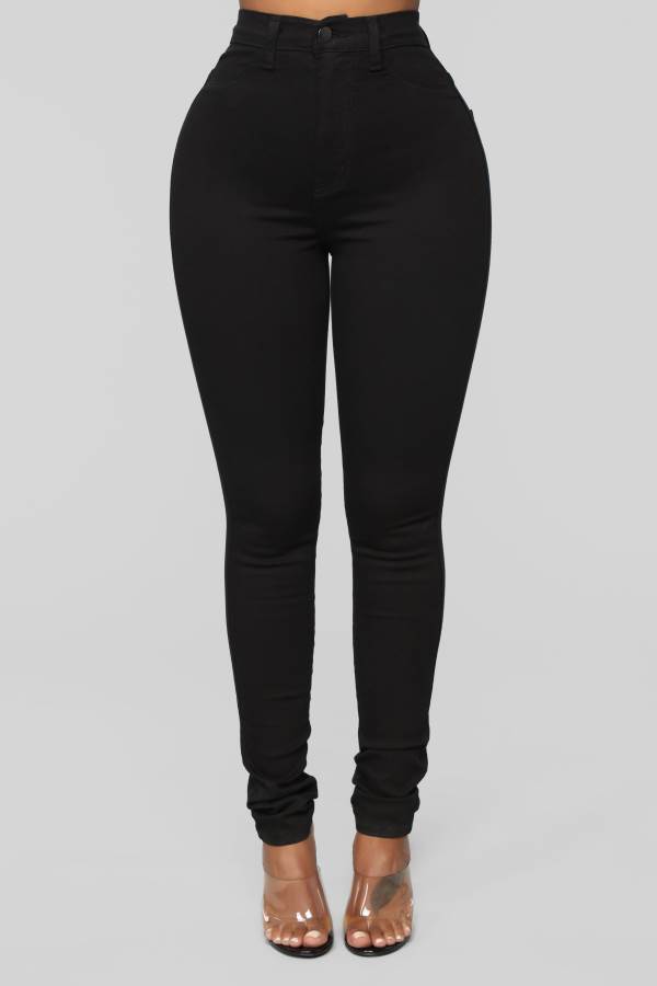 Black Fashion Nova Perfectly Classic Skinny Women Jeans USA | 172584IJW