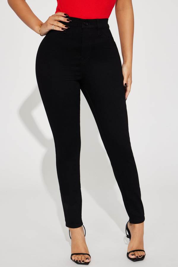 Black Fashion Nova Petite Emma Super Stretch High Rise Skinny Women Jeans USA | 426387QPJ