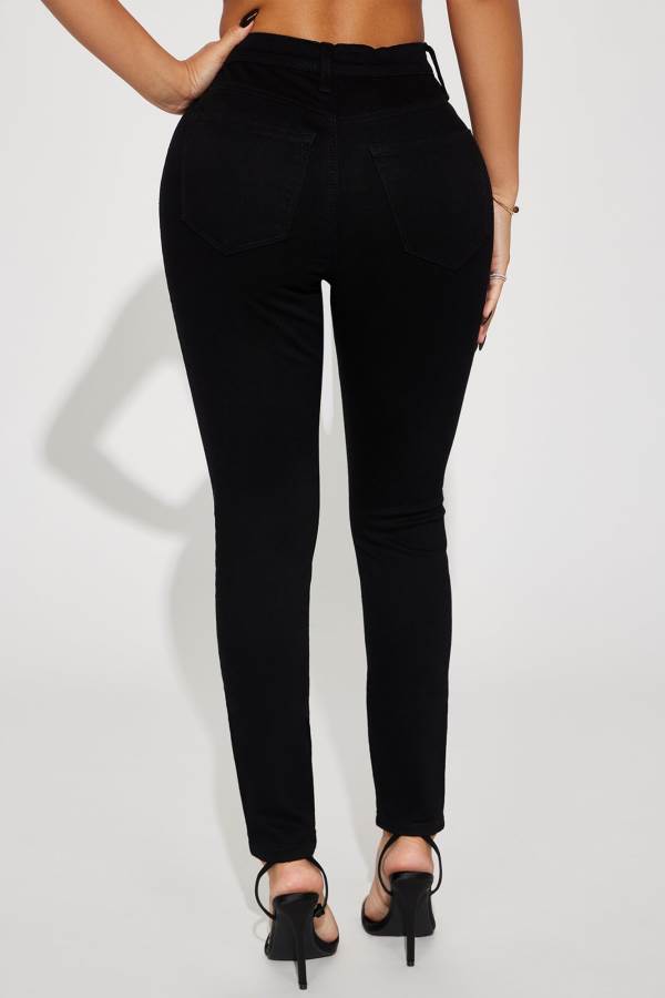 Black Fashion Nova Petite Emma Super Stretch High Rise Skinny Women Jeans USA | 426387QPJ