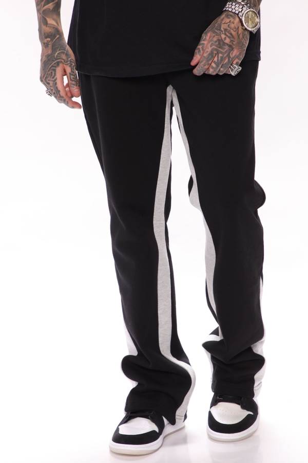 Black Fashion Nova Tyson Flared Men Sweatpants USA | 847395MDP