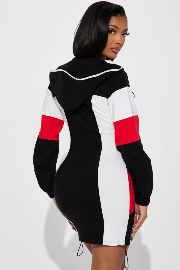 Black / Red Fashion Nova Sporty Babe Mini Women Dress USA | 308926OLP