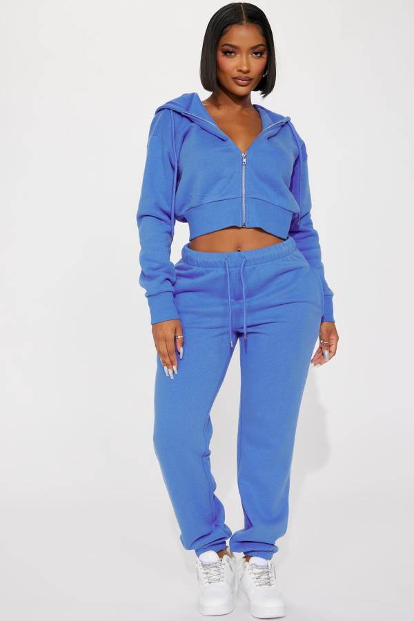 Blue Fashion Nova Brianna Jogger Pant Set Women Pants USA | 359241DGZ