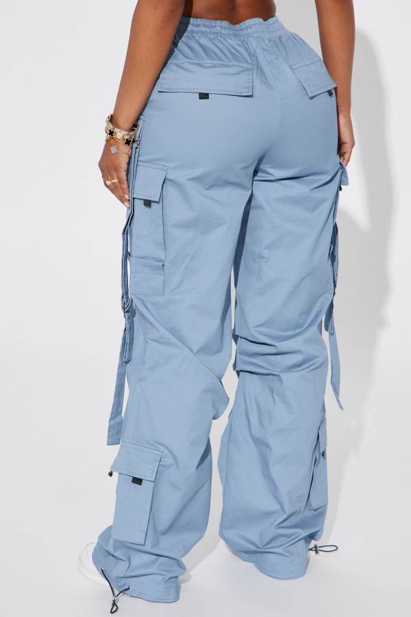 Blue Fashion Nova Don't Mess Around Cargo Women Pants USA | 746813SQH