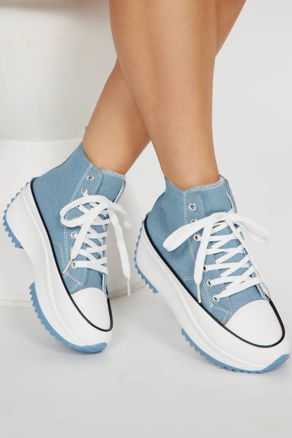 Blue Fashion Nova Keep It Smooth Platform Women Sneakers USA | 531780CEX