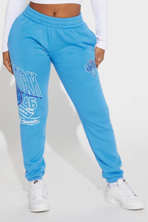 Blue Fashion Nova Knicks Classic Jogger Women Pants USA | 024178OLU