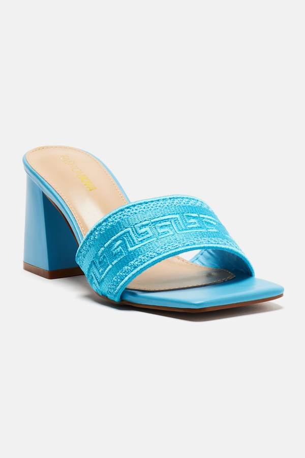 Blue Fashion Nova Slay On Them Heeled Women Sandals USA | 452971HKL