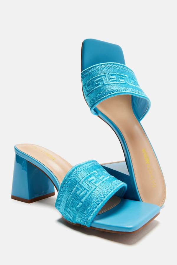 Blue Fashion Nova Slay On Them Heeled Women Sandals USA | 452971HKL