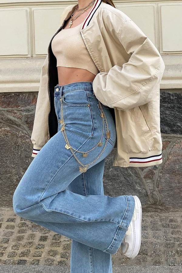 Blue Wash Fashion Nova Bridge The Distance Wide Leg Women Jeans USA | 792581AZH