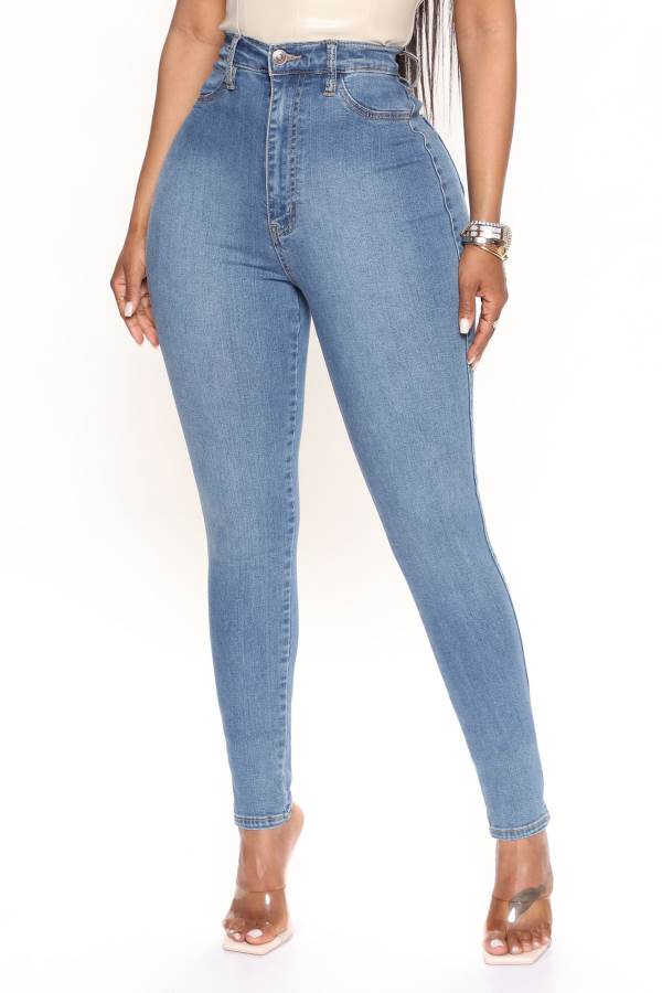 Blue Wash Fashion Nova Dare Devil High Rise Skinny Women Jeans USA | 189734TQP