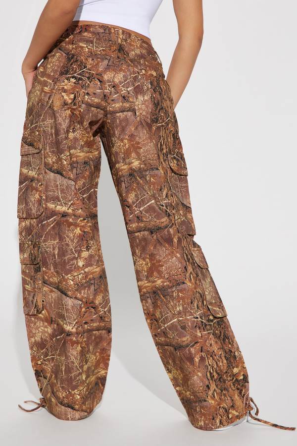 Brown Fashion Nova On The Hunt Camo Cargo Women Pants USA | 843017BUA