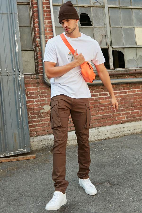 Brown Fashion Nova Summer Games Cargo Men Pants USA | 140935AXC