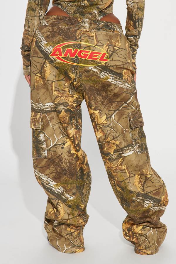 Camo Fashion Nova Angel Baby Camo Wide Leg Women Pants USA | 768321PYO