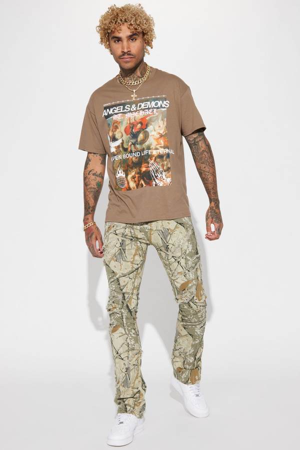 Camo Fashion Nova Get Into It Skinny Flared Men Pants USA | 325741IHM