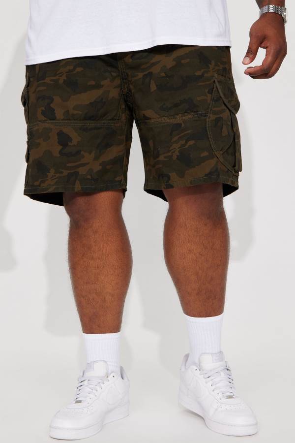 Camo Fashion Nova Next Moves Twill Cargo Men Shorts USA | 498165OGN