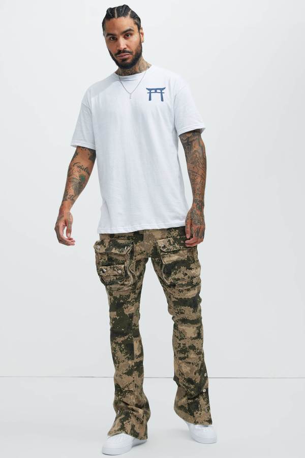 Camo Fashion Nova With The Hidden Camo Stacked Skinny Flare Men Pants USA | 580294KQG