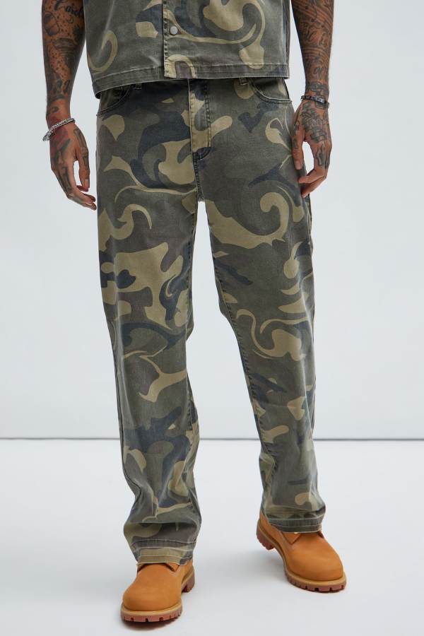 Camo Fashion Nova Won\'t Do Camo Straight Men Pants USA | 957634GDN