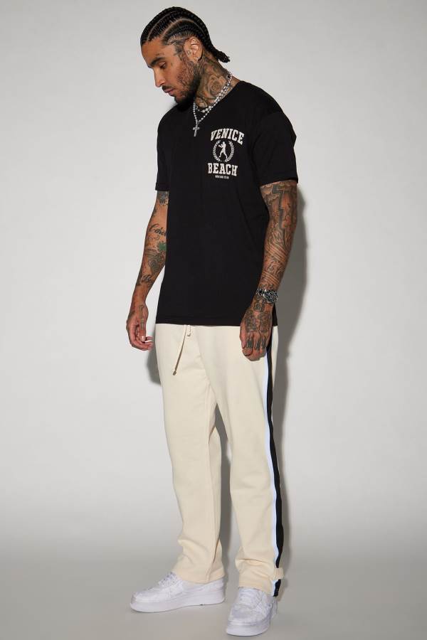 Cream Fashion Nova Brantley Straight Men Sweatpants USA | 684703IBP