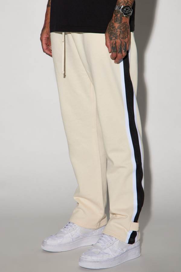 Cream Fashion Nova Brantley Straight Men Sweatpants USA | 684703IBP