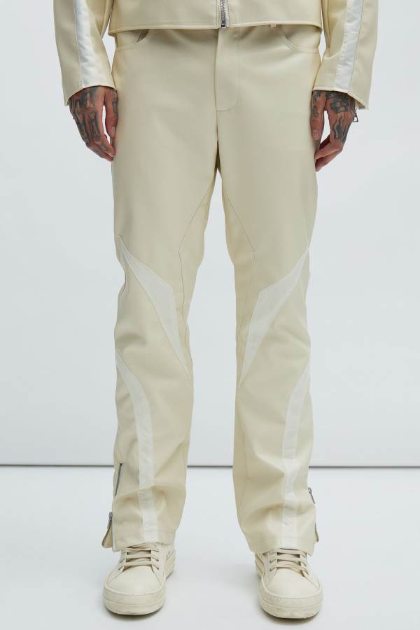 Cream Fashion Nova Sydney Moto Men Pants USA | 306281PDJ