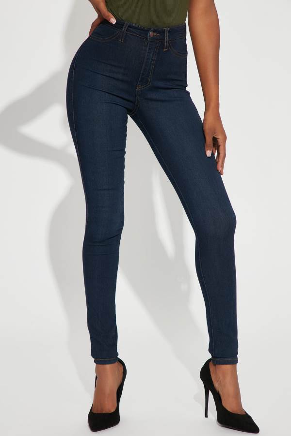 Dark Blue Fashion Nova Tall Classic High Waist Skinny Women Jeans USA | 219074GEX