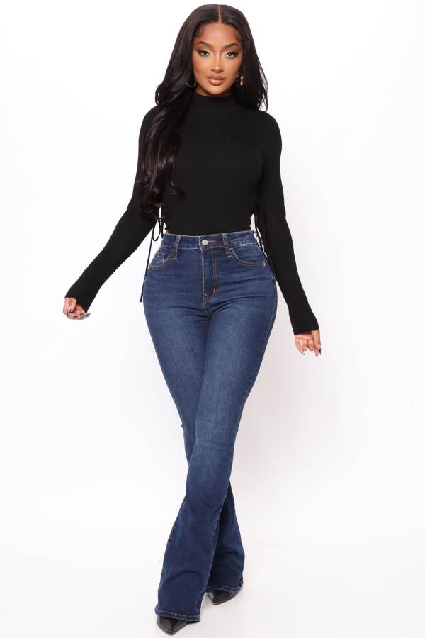 Dark Wash Fashion Nova Affair Of The Flare Stretch Women Jeans USA | 798145IGN