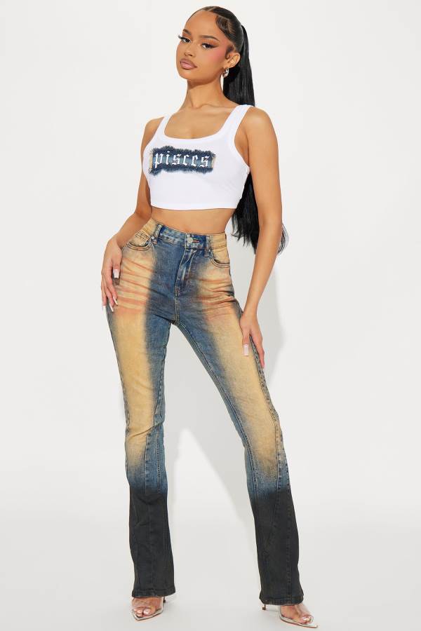 Dark Wash Fashion Nova Got It Covered Stretch Bootcut Women Jeans USA | 634907ODE