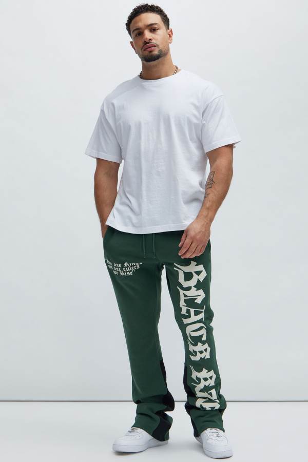 Green Fashion Nova Black King Men Sweatpants USA | 759406GRN