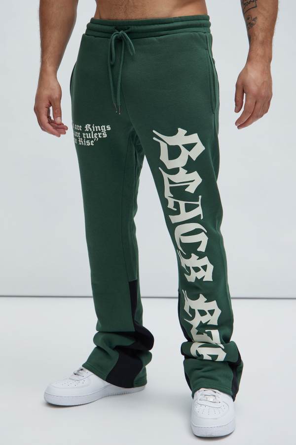 Green Fashion Nova Black King Men Sweatpants USA | 759406GRN