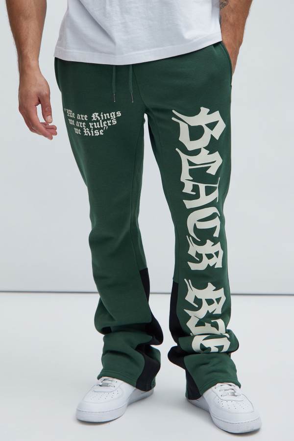 Green Fashion Nova Black King Men Sweatpants USA | 759406GRN