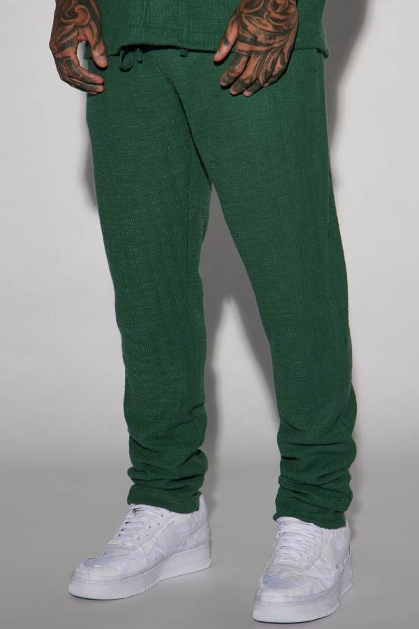 Green Fashion Nova Dean Textured Slim Men Pants USA | 532498VOS