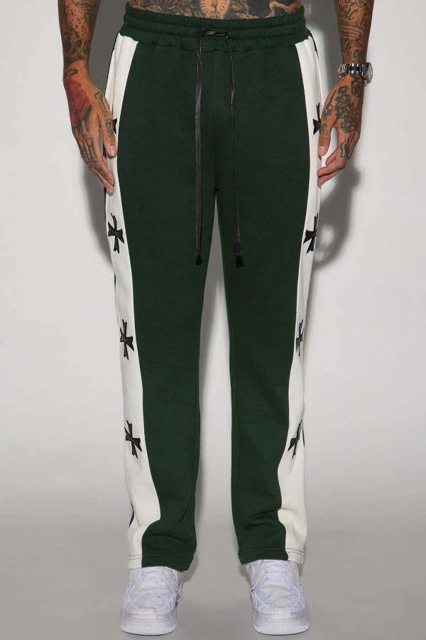 Green Fashion Nova Desmond Straight Men Sweatpants USA | 065817FAT