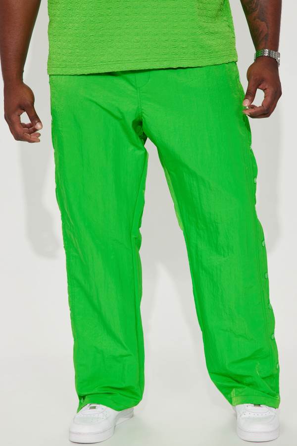 Green Fashion Nova Fast Getaway Nylon Snap Men Pants USA | 135469LHF