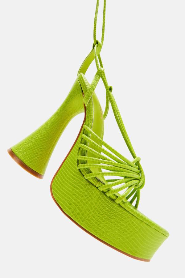 Green Fashion Nova Feelin' It Heeled Women Sandals USA | 248913KXO