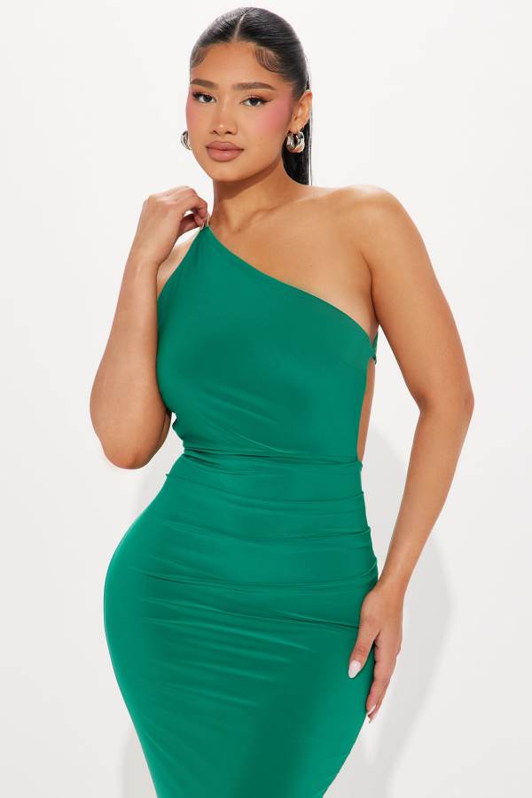 Green Fashion Nova Rae Backless Maxi Women Dress USA | 109685ZPS