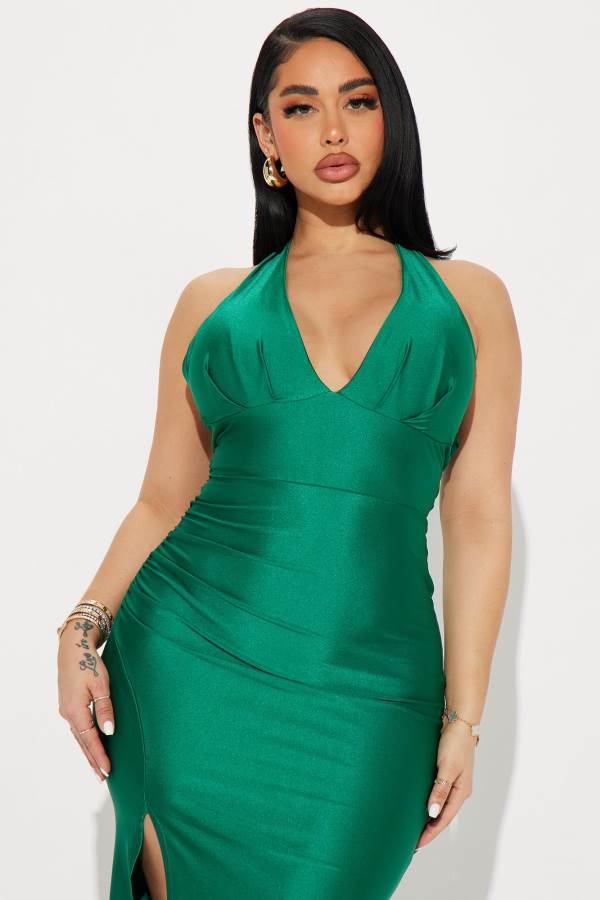 Green Fashion Nova Stirring It Up Maxi Women Dress USA | 043681JGA