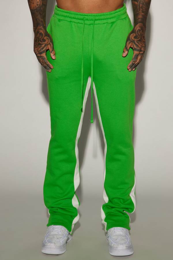 Green Fashion Nova Tyson Flared Men Sweatpants USA | 173284ZVC