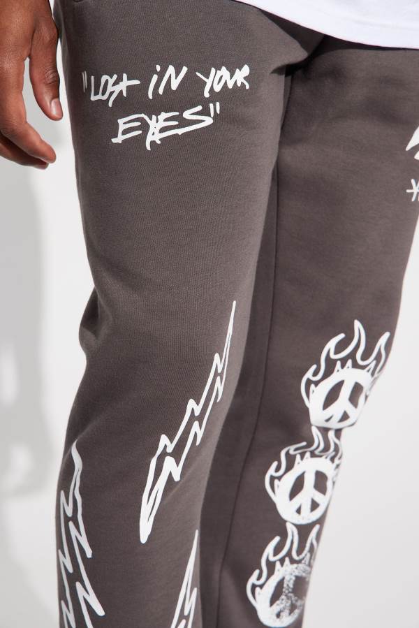 Grey Fashion Nova Faded Youth Flared Men Sweatpants USA | 659230ATW