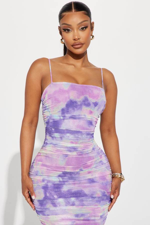 Lavender Fashion Nova The Hamptons Mesh Midi Women Dress USA | 216948ZHA