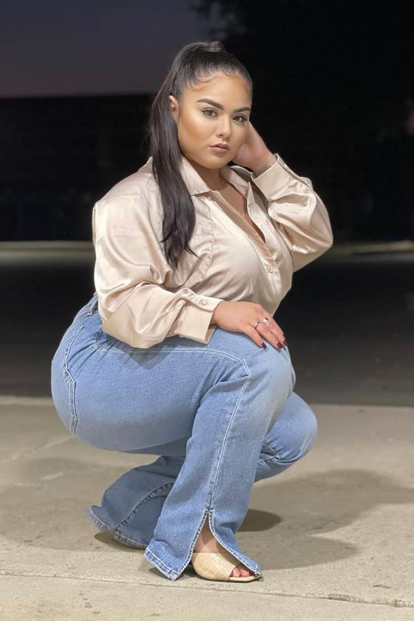 Light Blue Wash Fashion Nova Killing 'Em Softly Distressed Side Split Women Jeans USA | 978245MTP