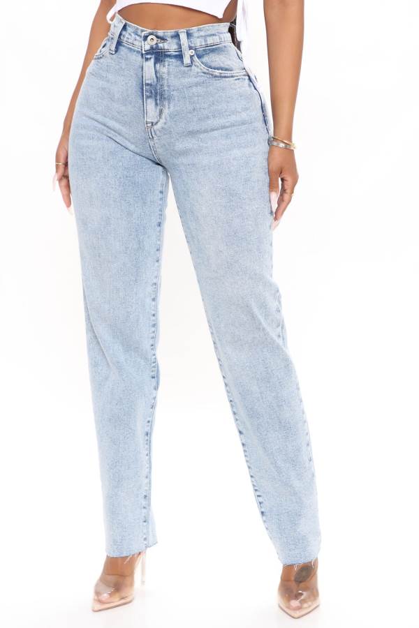 Light Blue Wash Fashion Nova Took Him By Surprise Slim Fit Boyfriend Women Jeans USA | 649805VSR