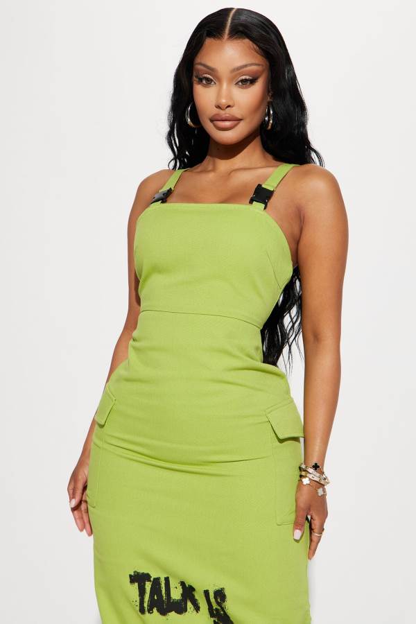 Light Green Fashion Nova Talk Is Cheap Denim Maxi Women Dress USA | 208165FWC