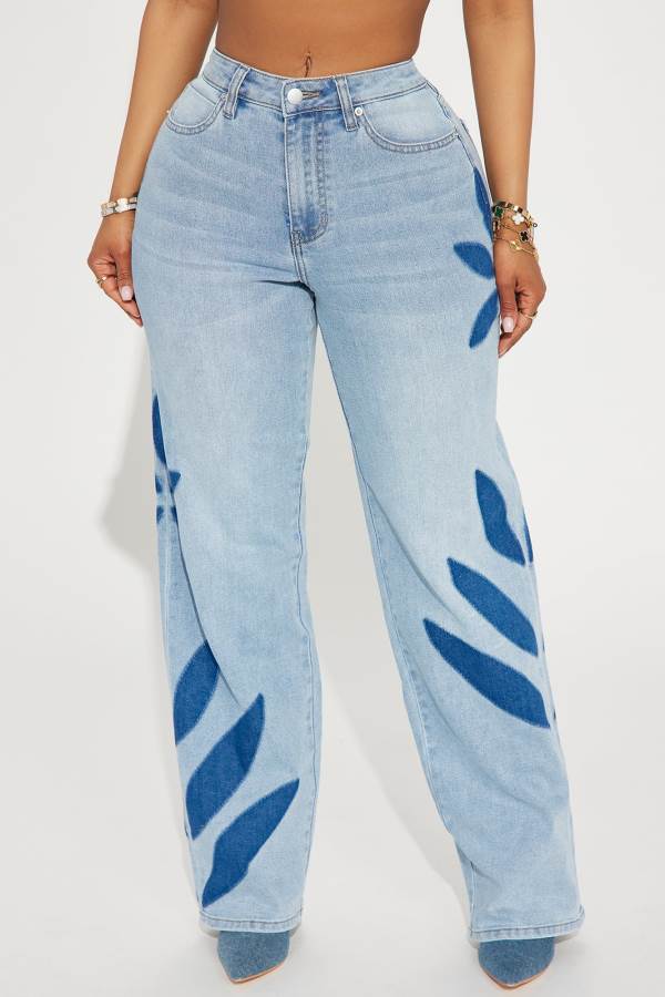 Light Wash Fashion Nova Loves Me Not Stretch Straight Leg Women Jeans USA | 709528SPW