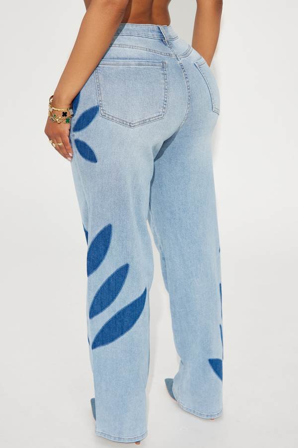 Light Wash Fashion Nova Loves Me Not Stretch Straight Leg Women Jeans USA | 709528SPW